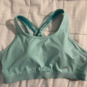 Teal/turquoise padded sports bra